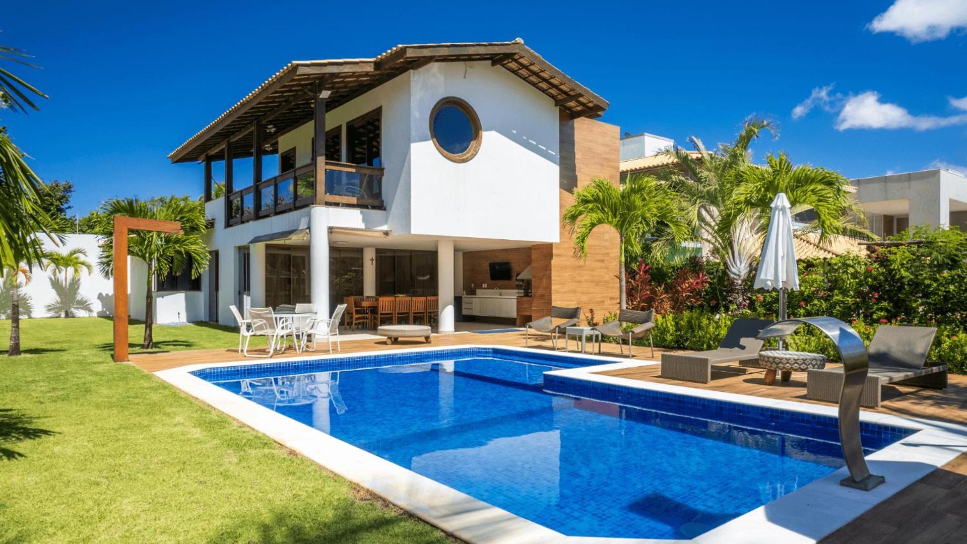 Casa Cerqueira 4 Suites Guarajuba Cond. Frente Mar Camassari Ruang foto