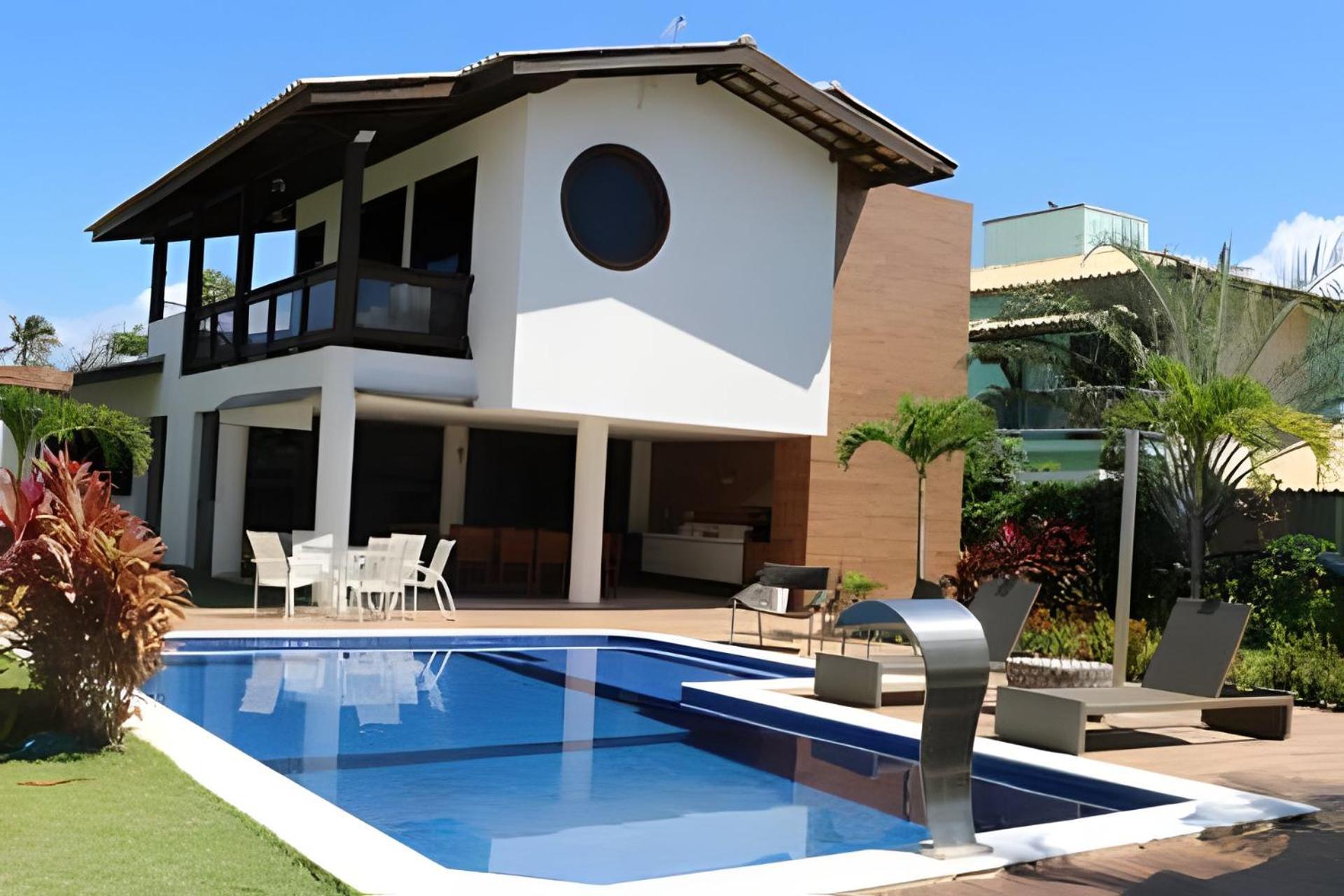 Casa Cerqueira 4 Suites Guarajuba Cond. Frente Mar Camassari Bagian luar foto